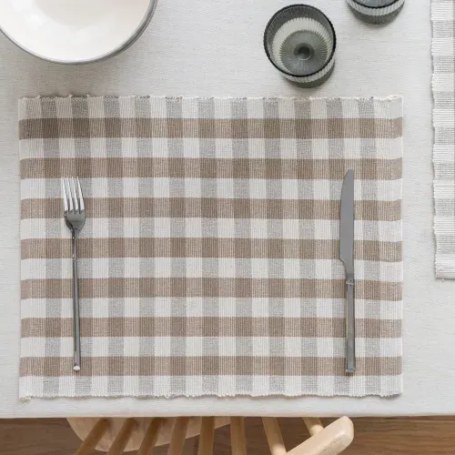 Set de 2 Individuales Cuadros Estilo Escocés