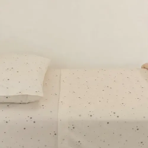 Juego de Sábanas 1 Plaza Estrellas Diferentes Brilla en la Oscuridad