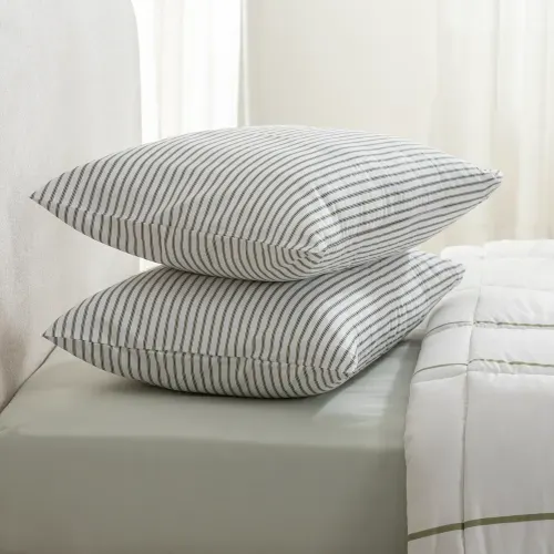 Set de Fundas de Almohadas Queen Algodón Peinado Soul