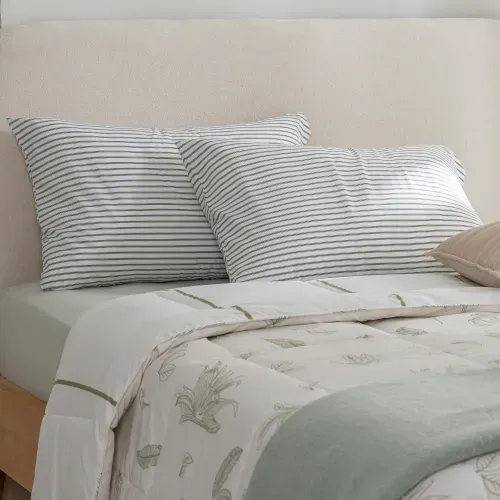 Set de Fundas de Almohadas Queen Algodón Peinado Soul