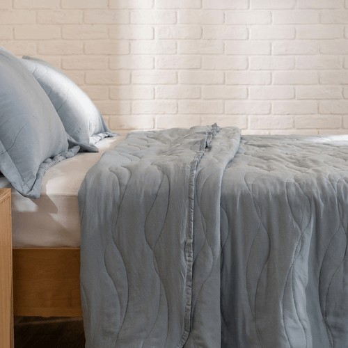 Cubrecama King Extra Suave Reversible Ondas