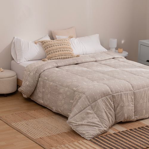 Plumón Queen Reversible Geo Sensitive