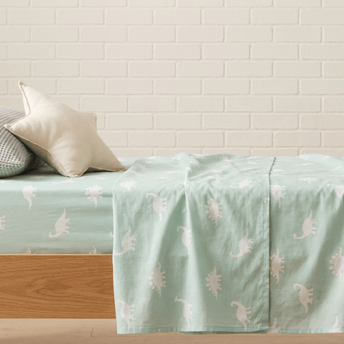 Juego de Sábanas 1 Plaza Dinosaurio Sutiles