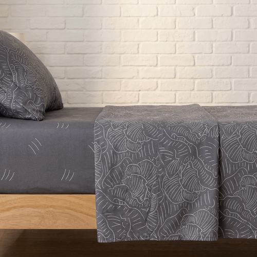 Juego de Sábanas Twin Extra Hojas Orgánicas