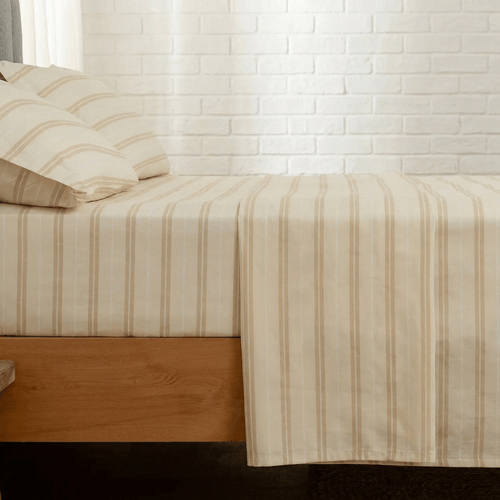 Juego de Sábanas Queen Raya Cruda