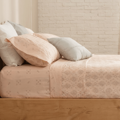 Juego de Sábanas King Algodón Blend con Faja Búlgaro Inca