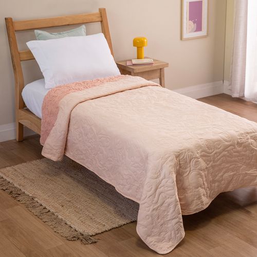 Acolchado 1 Plaza con Corderito Repujado Dragones