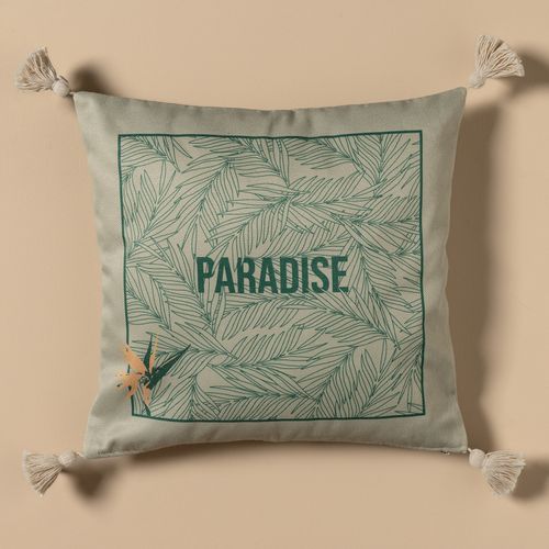 Funda de Almohadón Paradise con Borlas