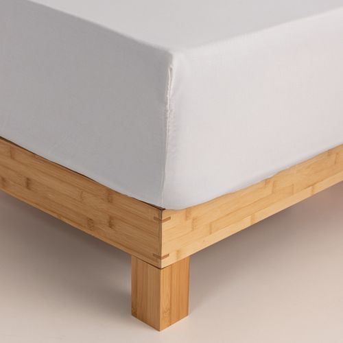 Sábana Ajustable Queen Size de Algodón Liso