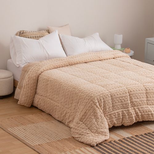 Acolchado King Jacquard Flannel con Corderito