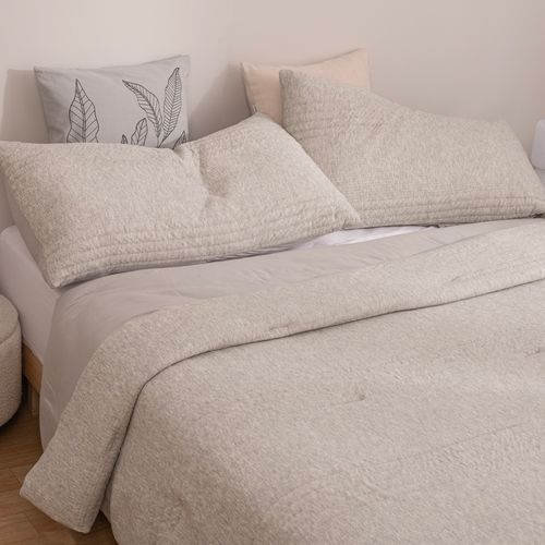 Acolchado King de Jersey Liso con Relieve Rayado