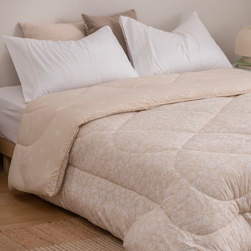 Acolchado Queen Reversible Flor Pureza