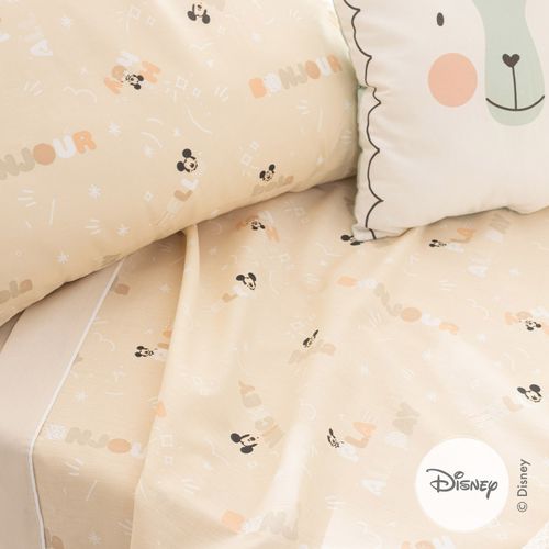 Juego de Sábanas Cuna Funcional Algodón Disney Hola Mickey