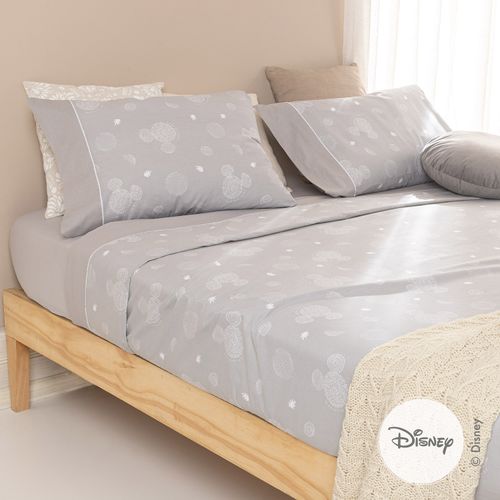 Juego de Sábanas Queen Algodón Disney Mickey Formas Punteadas