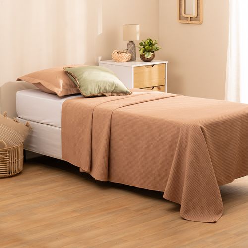Cubrecama Twin Reversible Nido de Abeja Grande