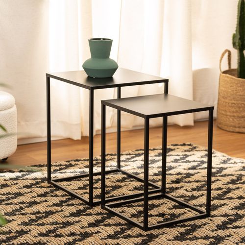 Set de Mesas Bajas de Metal Black