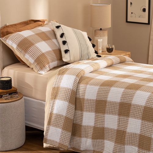Funda de Acolchado Twin Waffle Cuadrille