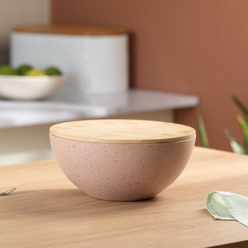 Bowl de Melamina y Bambú con Tapa Grande