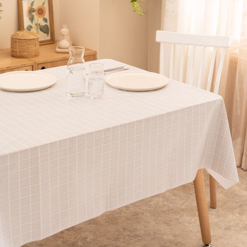 Mantel Antimanchas Rectangular Grande Cuadros