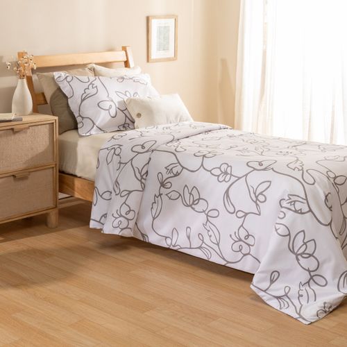 Funda de Acolchado Twin de Algodón 210 Hilos Mariposas