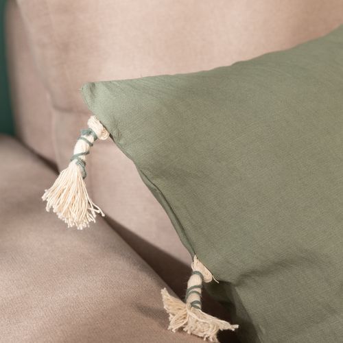 Funda de almohadon con Borlas
