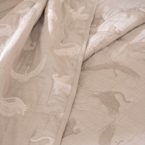 Cubrecama Twin Jacquard Reversible Grullas