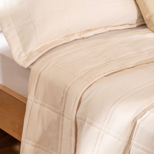 Cubrecama Queen Reversible Costuras a Cuadros