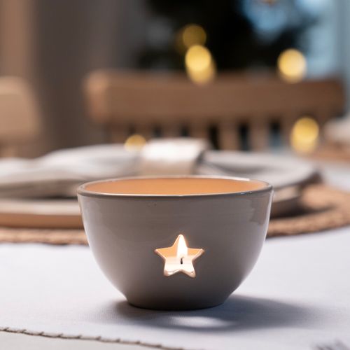 Portavela de Cerámica Calado Estrella