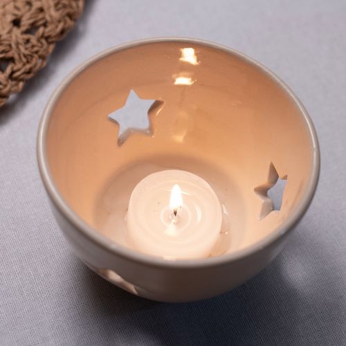 Portavela de Cerámica Calado Estrella