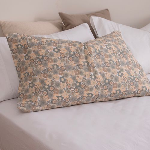 Funda de Almohada Queen Size Flor Superpuesta