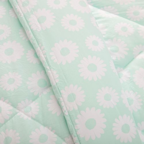 Acolchado 1 Plaza Reversible Margaritas Sutiles