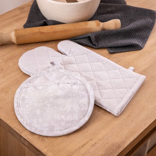 Set de Manopla y Agarradera Flores Búlgaras