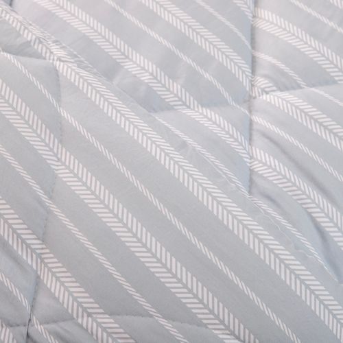 Acolchado 1 Plaza Reversible Espigas Rayadas