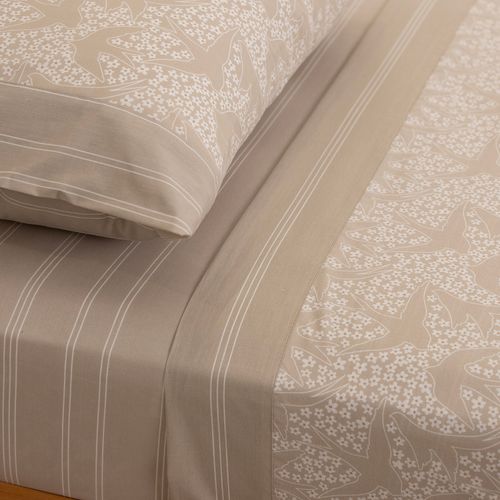Juego de Sábanas Queen Algodón Blend Flor Golondrina