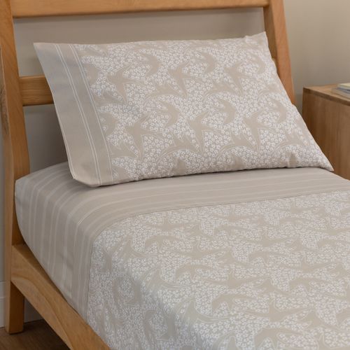 Juego de Sábanas Twin Algodón Blend Flor Golondrina