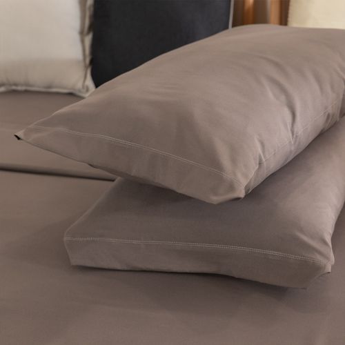 Juego de Sábanas Queen Liso Gris Oscuro