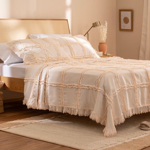 Cubrecama Queen Clipper Con Flecos