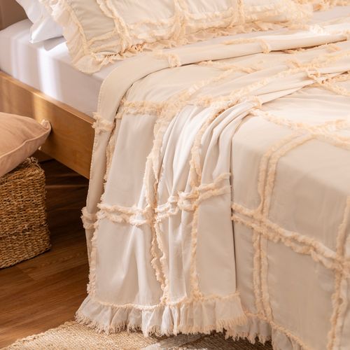 Cubrecama Queen Clipper Con Flecos