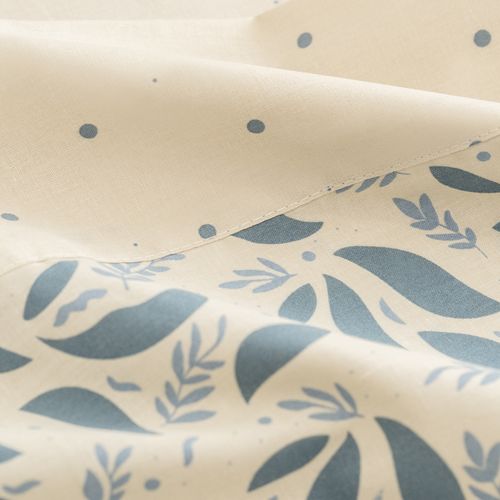 Juego de Sábanas Extra Queen Algodón Blend Hojas Variadas