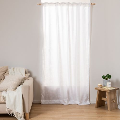Cortina de Ambiente de Lino con Cintas Universales