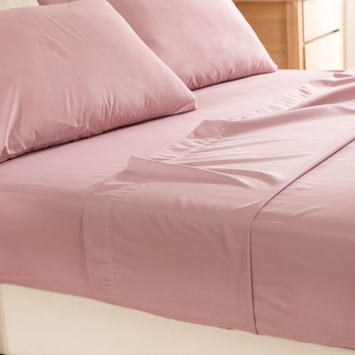 Juego de Sábanas Queen Liso Rosa Oscuro