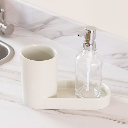 Set de Cocina con Dispenser  y Porta Esponja