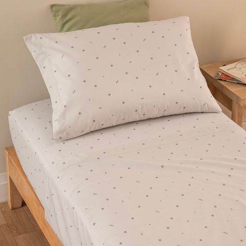 Juego de Sábanas de 1 Plaza Algodón Blend Mini Formas