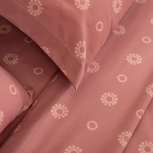 Juego de Sábanas Queen Algodón Blend Líneas Redondas