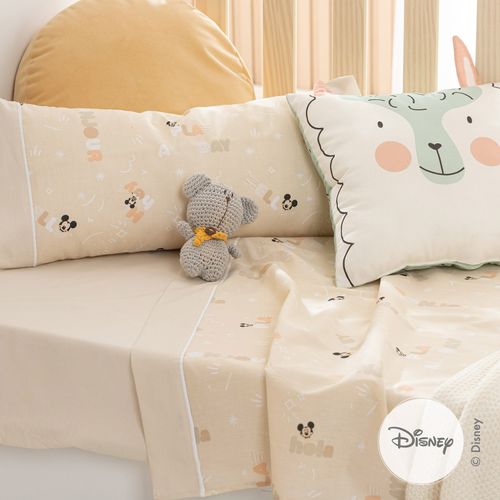 Juego de Sábanas Cuna Algodón Disney Hola Mickey