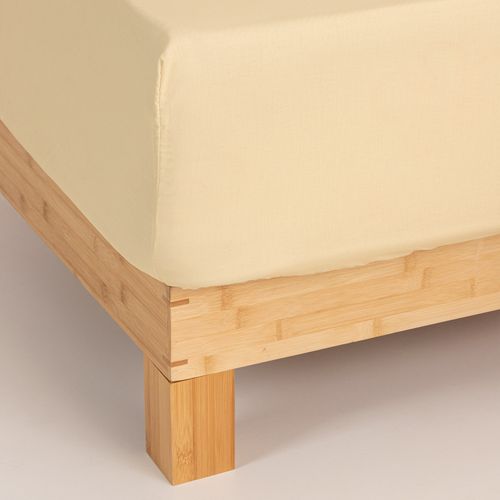 Sábana Ajustable Twin Algodón Blend Lisa