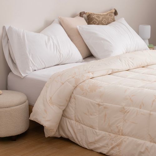 Acolchado King Reversible Hojas Enredadas